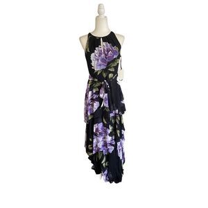 Alex Marie Purple Floral Ruffle Dress – Size 4 (NWT)